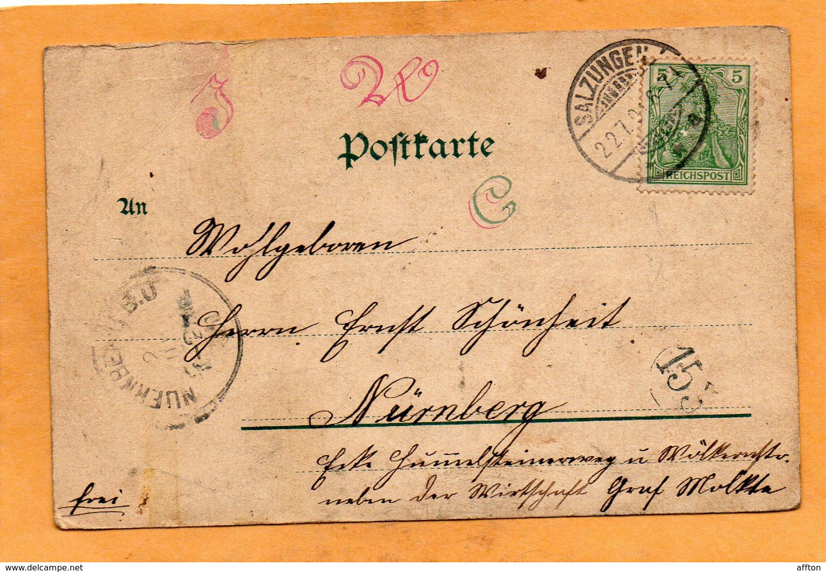 Bad Salzungen Germany 1920  Postcard - Bad Salzungen