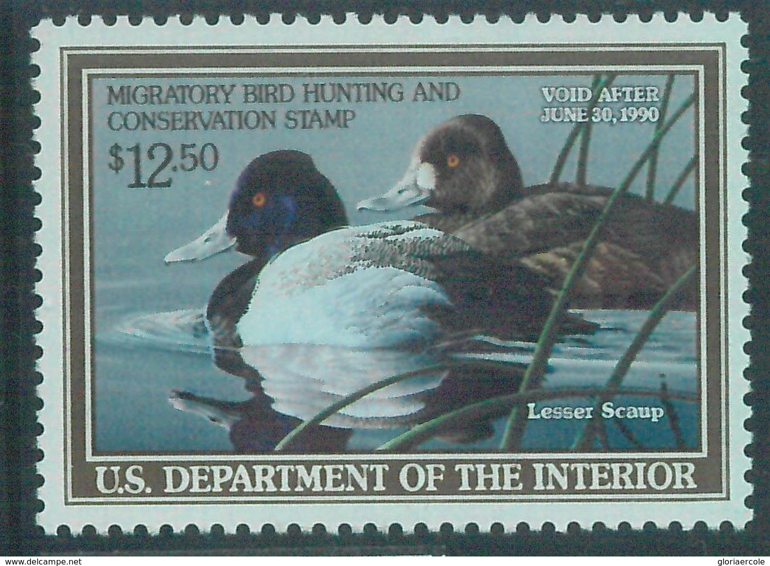 90223a -  USA - STAMPS: SCOTT # RW56  Migratory Bird Hunting Stamp MINT MNH 1989 - Duck Stamps
