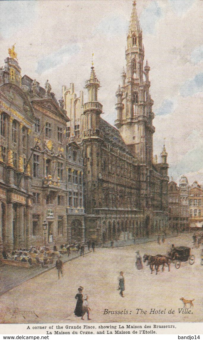 Bruxelles - Brussels - Illustrateur  A. Forestier - Hotel De Ville - Scan Recto-verso - Loten, Series, Verzamelingen