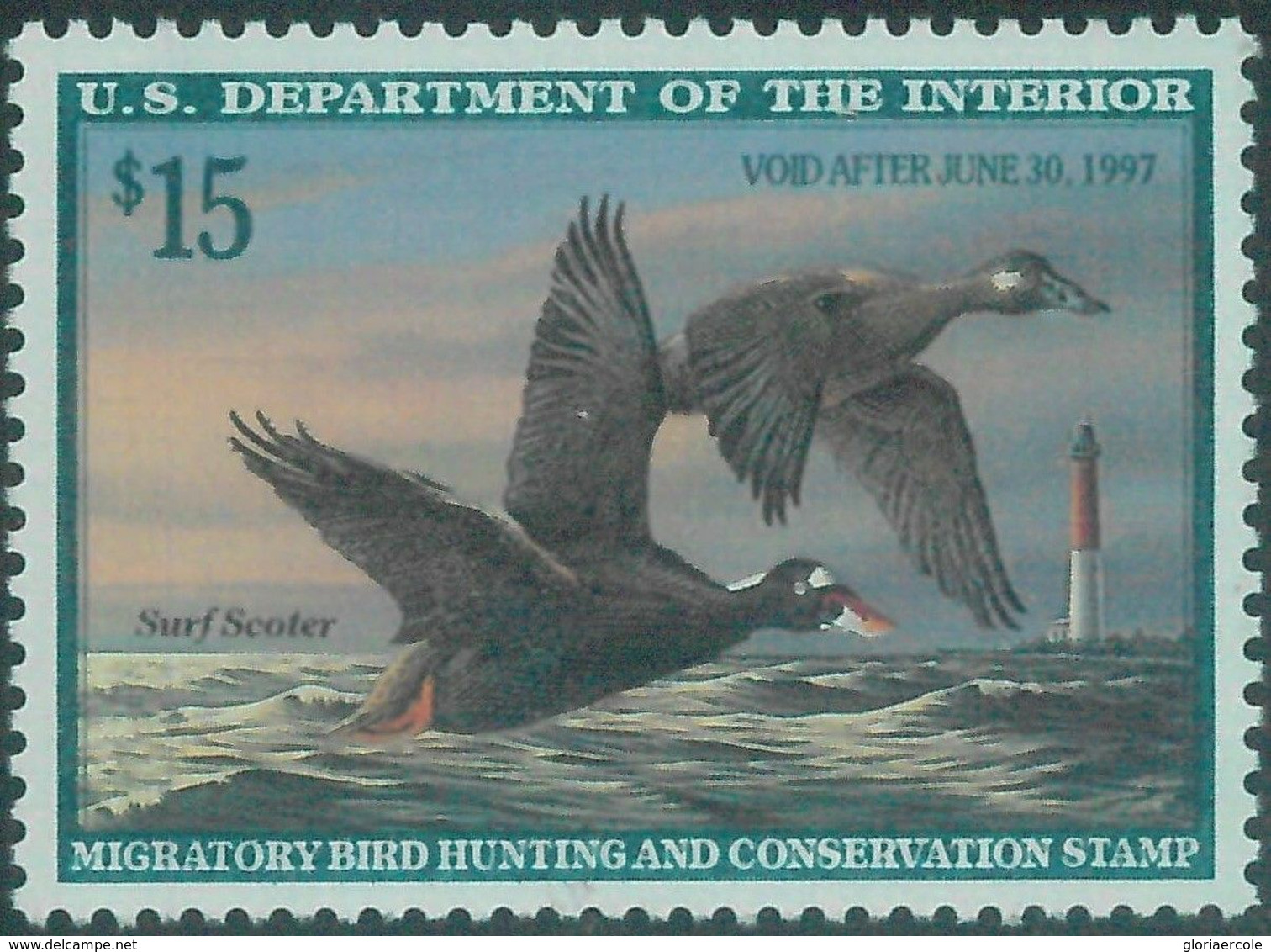 90224b -  USA - STAMPS: SCOTT # RW63  Migratory Bird Hunting Stamp MINT MNH 1996 - Duck Stamps