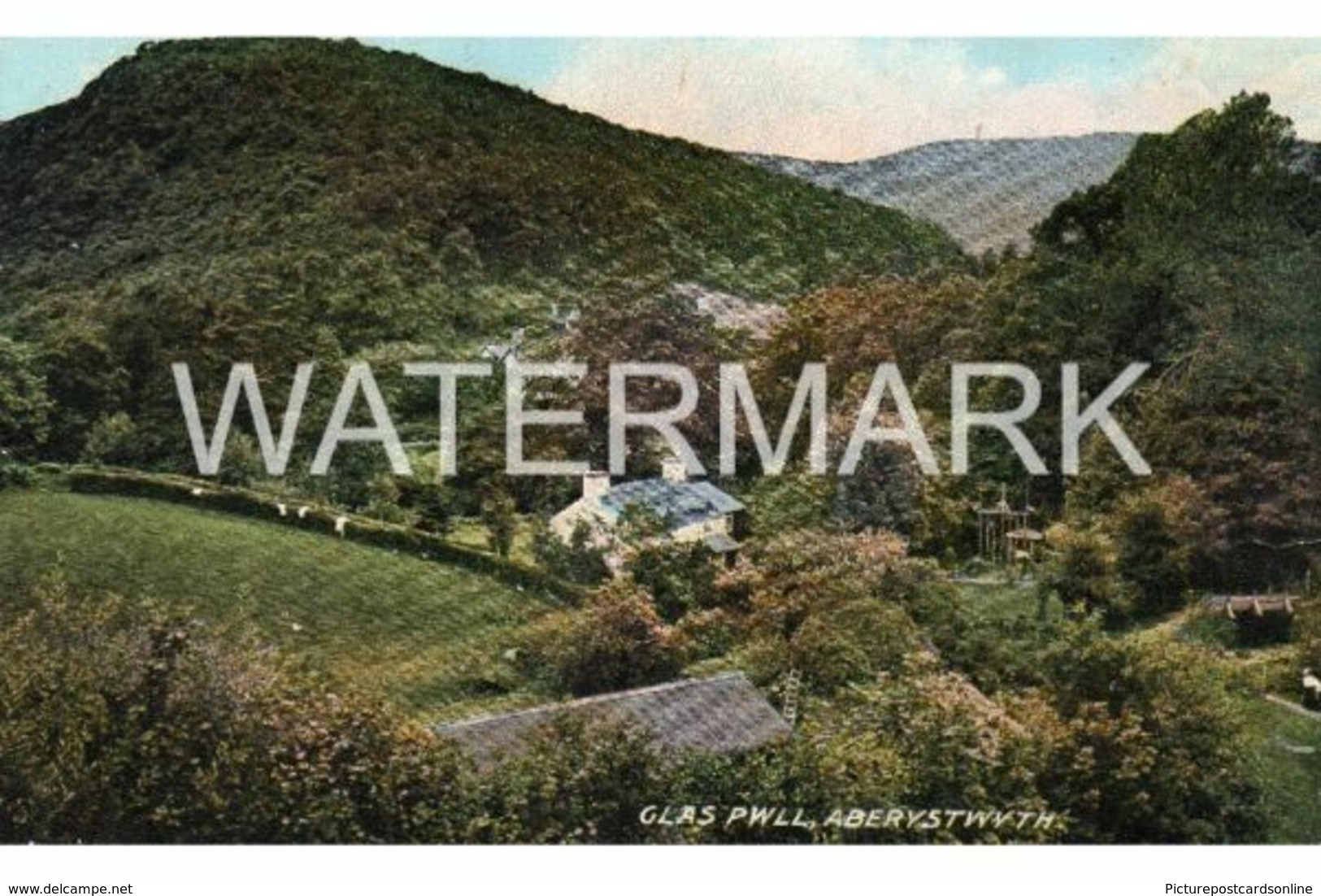 ABERYSTWITH ABERYSTWYTH  GLAS PWLL OLD COLOUR POSTCARD WALES - Cardiganshire