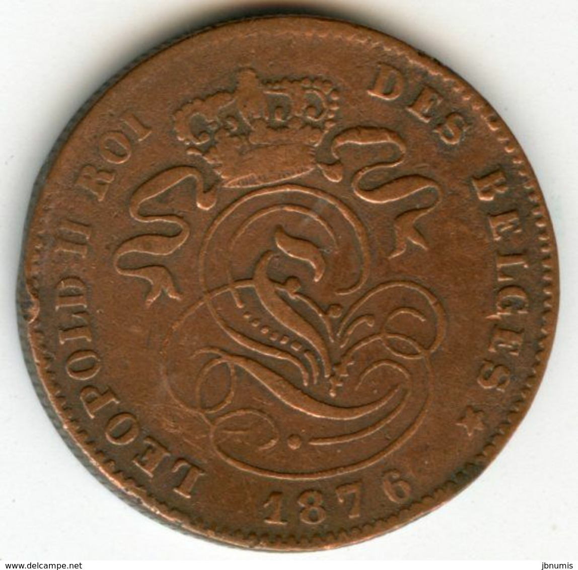 Belgique Belgium 2 Centimes 1876 Français KM 35.1 - 2 Cents