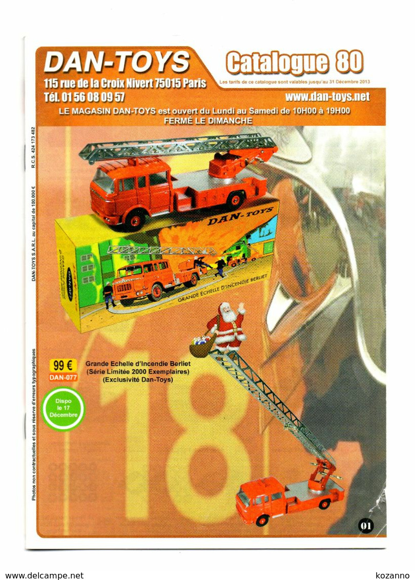 DAN TOYS - CATALOGUE N°80: DECEMBRE 2013 + De 500 MODEL REDUIT VEHICULE / AUTOMOBILE / PHOTO Avec PRIX VALEUR ESTIMATION - Catálogos