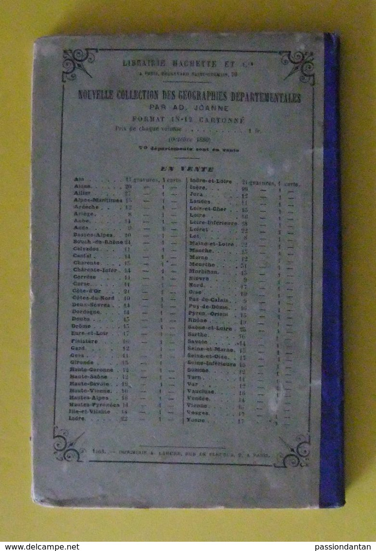 Guide Adolphe Joanne - Éditions Hachette - Année 1880 - Géographie De L'Allier - Bourbonnais