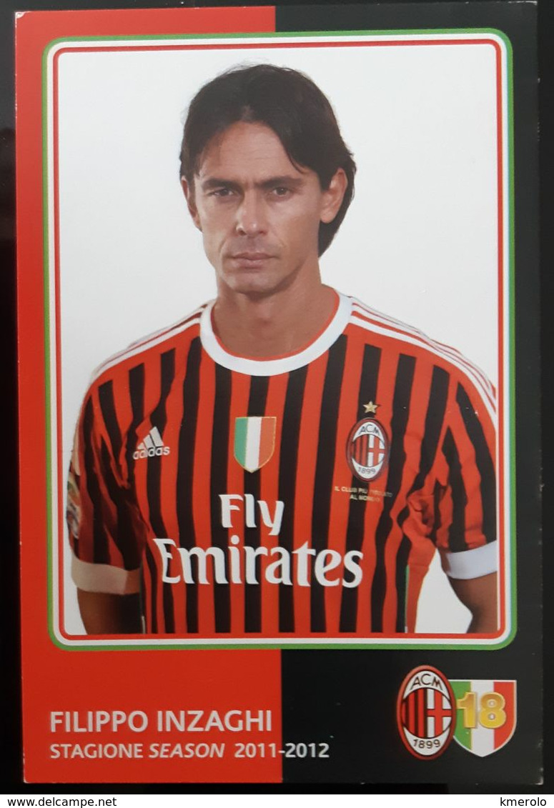 INZAGHI MILAN Football Player Carte Postale - Calcio