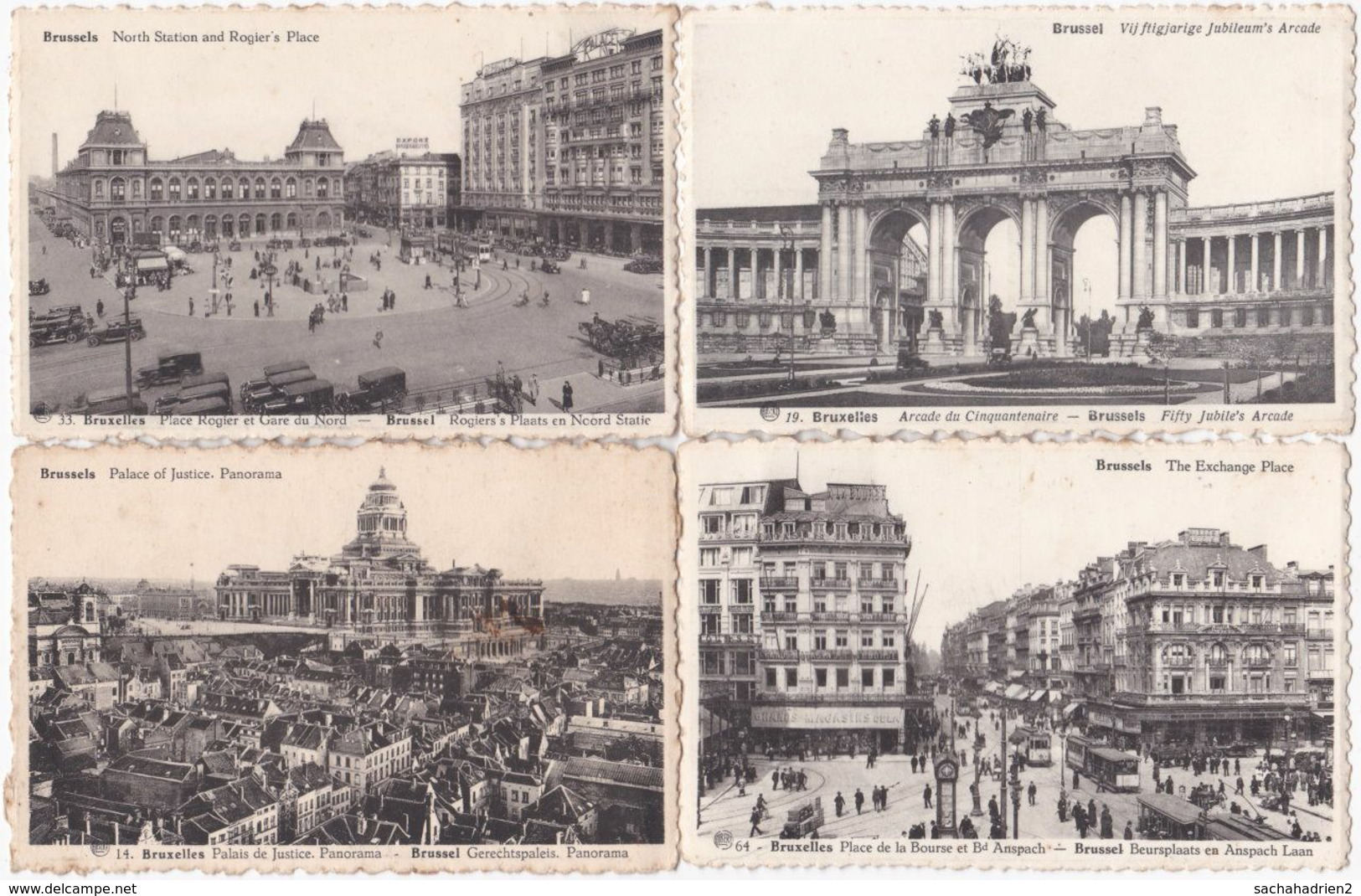 BRUXELLES. 4 Cartes - Sets And Collections