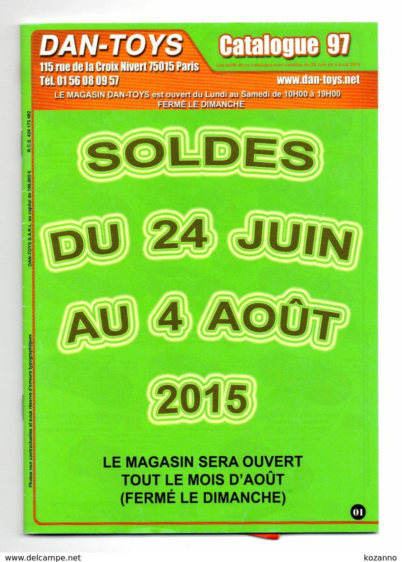 DAN TOYS - CATALOGUE N°97: JUILLET 2015 + De 500 MODEL REDUIT VEHICULE / AUTOMOBILE / PHOTO Avec PRIX VALEUR ESTIMATION - Catalogi