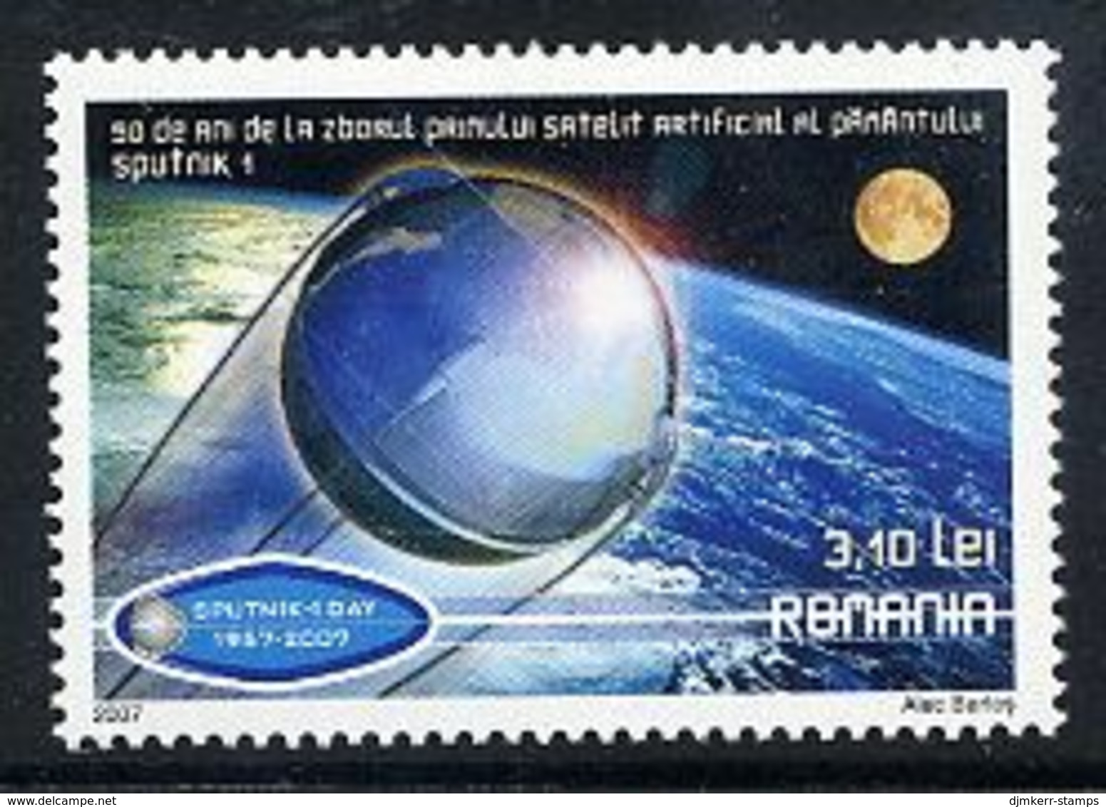 ROMANIA 2007 Anniversary Of First Artificial Satellite  MNH / **.  Michel 6244 - Unused Stamps