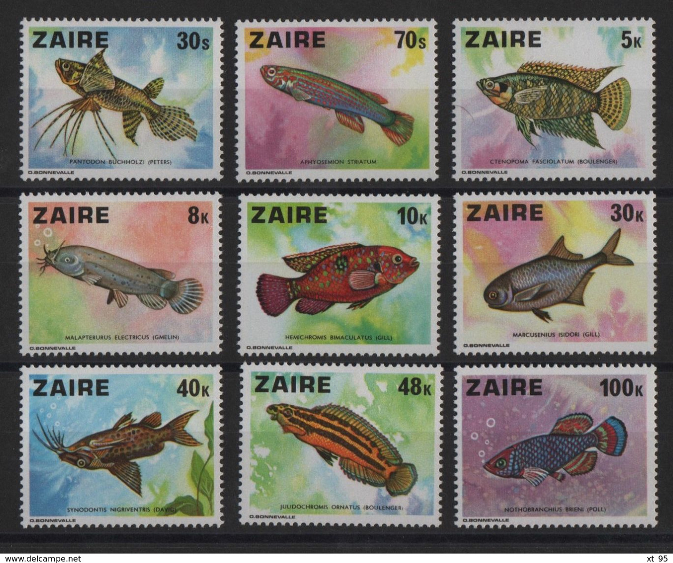 Zaire - N°900 à 908 - Faune - Poissons - Cote 11€ - * Neufs Avec Trace De Charniere - Unused Stamps
