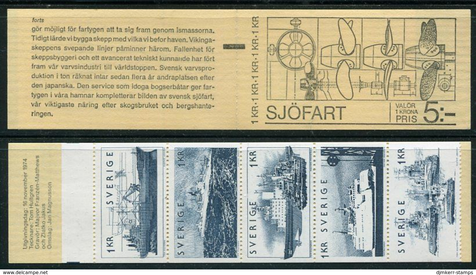 SWEDEN 1974 Shipping Booklet  MNH / **. Michel MH48 - 1951-80