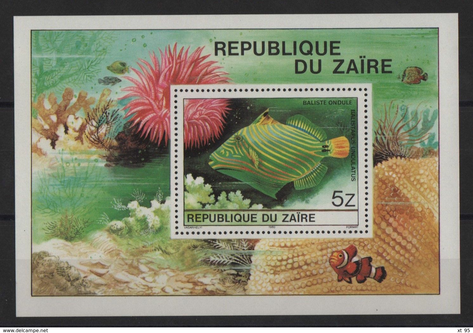 Zaire - BF N°23 - Faune - Poisson - Cote 5€ - ** Neufs Sans Charniere - Unused Stamps