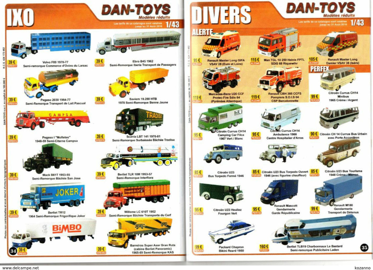 DAN TOYS - CATALOGUE N°105: AOUT 2016  + 500 MODEL REDUIT VEHICULE / AUTOMOBILE / PHOTO Avec PRIX VALEUR ESTIMATION - Cataloghi