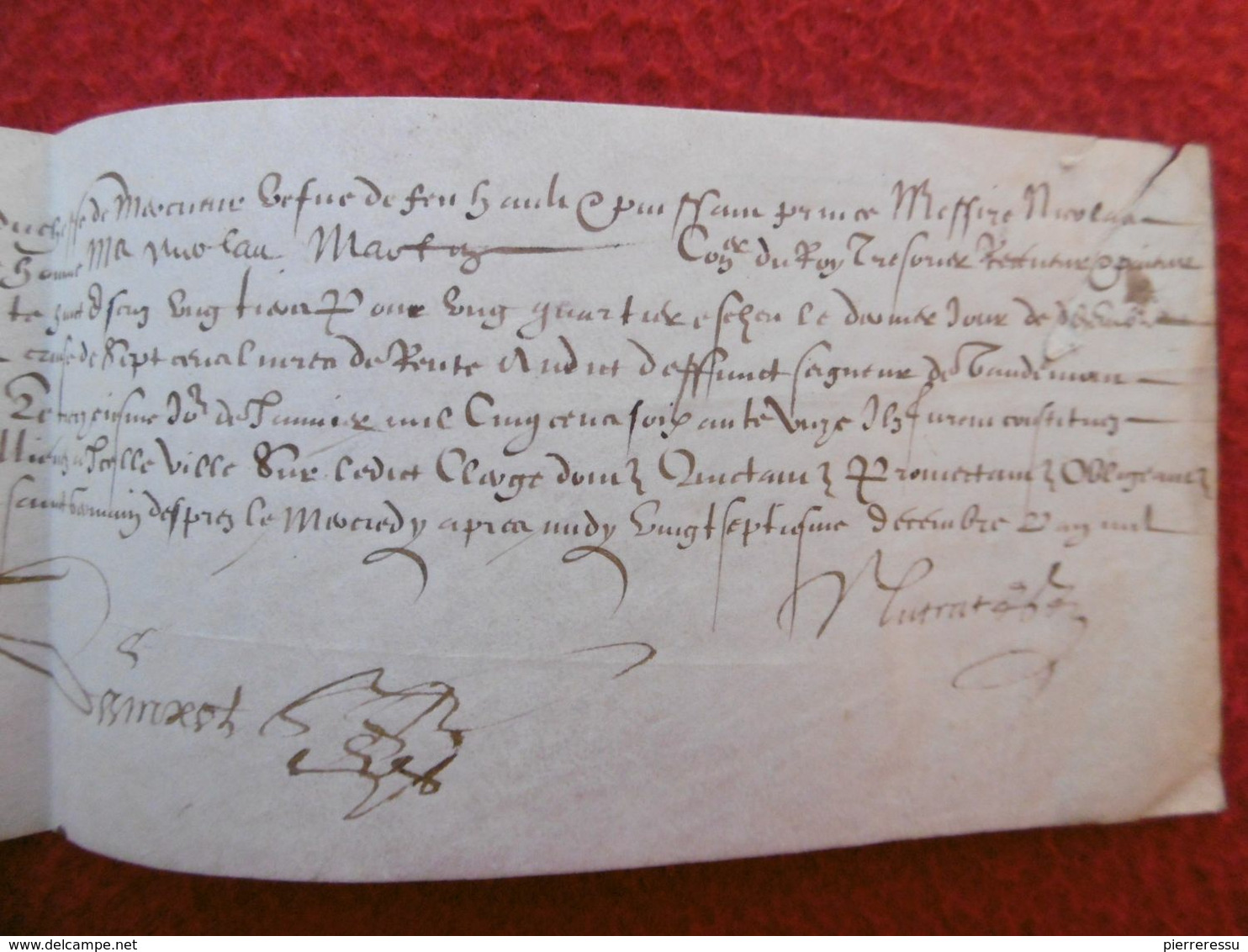 CATHERINE DE LORRAINE AUTOGRAPHE SUR PARCHEMIN MANUSCRIT - Otros & Sin Clasificación