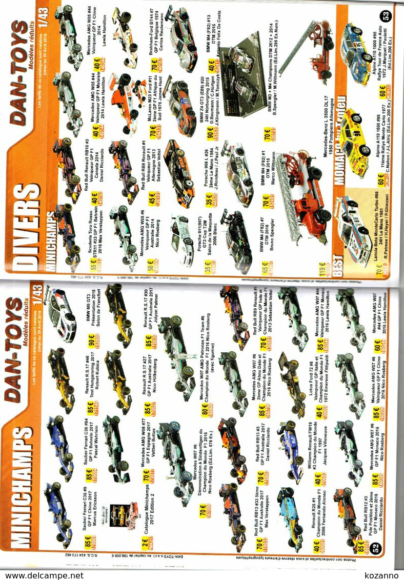 DAN TOYS - CATALOGUE N°118: AVRIL 2018  + 500 MODEL REDUIT VEHICULE / AUTOMOBILE / PHOTO Avec PRIX VALEUR ESTIMATION - Catalogues & Prospectus