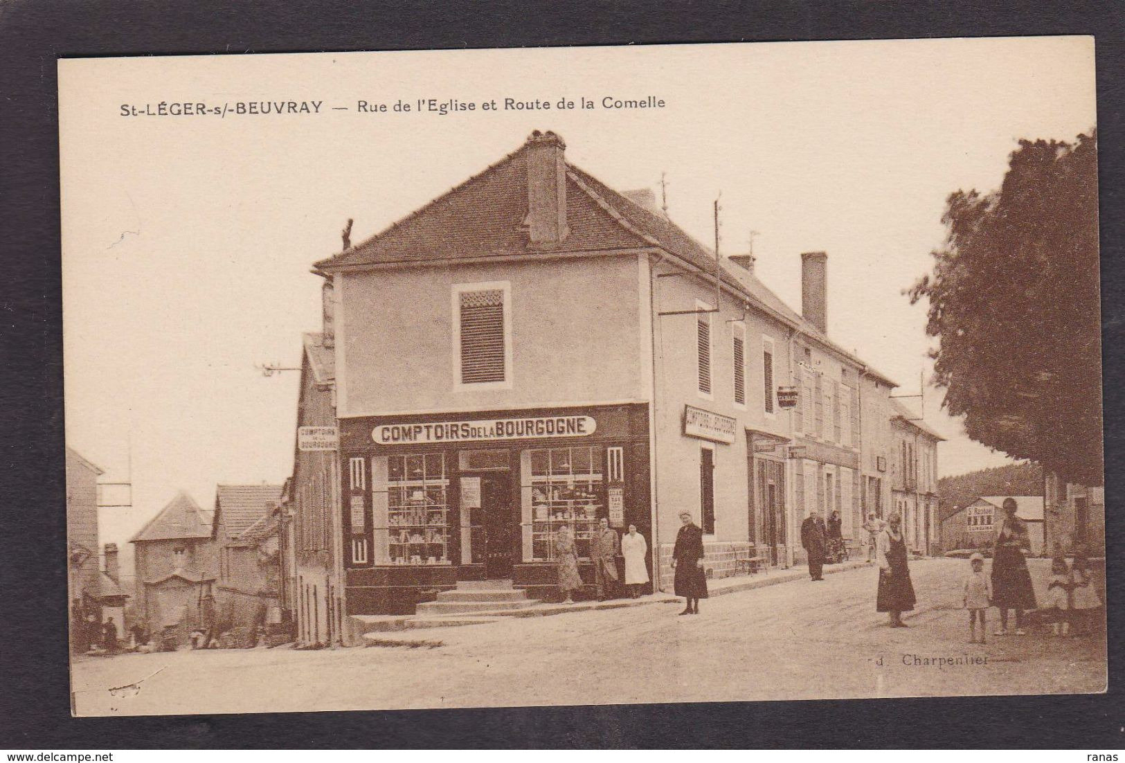 CPA Saône Et Loire Saint Léger Sur Beuvray Commerce Shop Devanture Magasin Non Circulé - Sonstige & Ohne Zuordnung