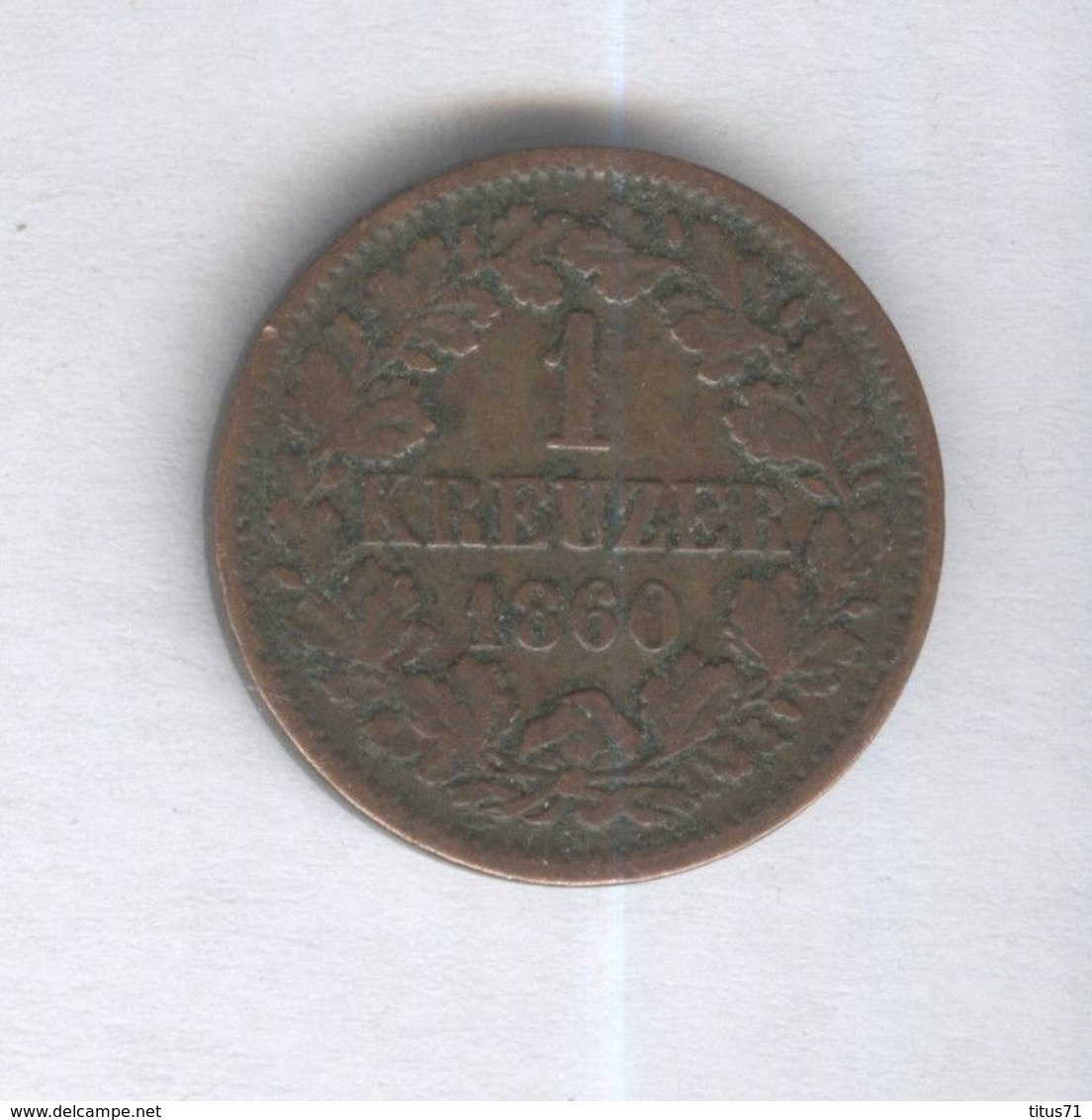 1 Kreuzer Baden 1860 - Altri & Non Classificati