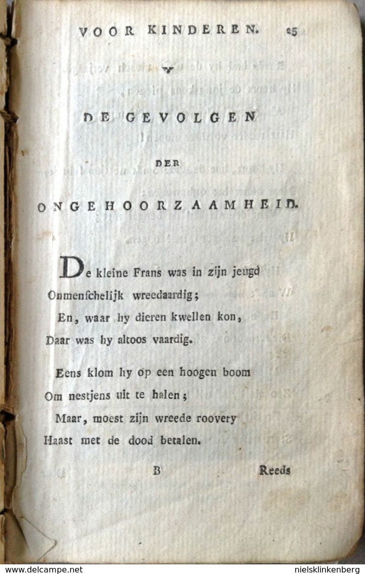 Mw. K.W. Bilderdijk: Gedichten Voor Kinderen - 1824 - Poésie