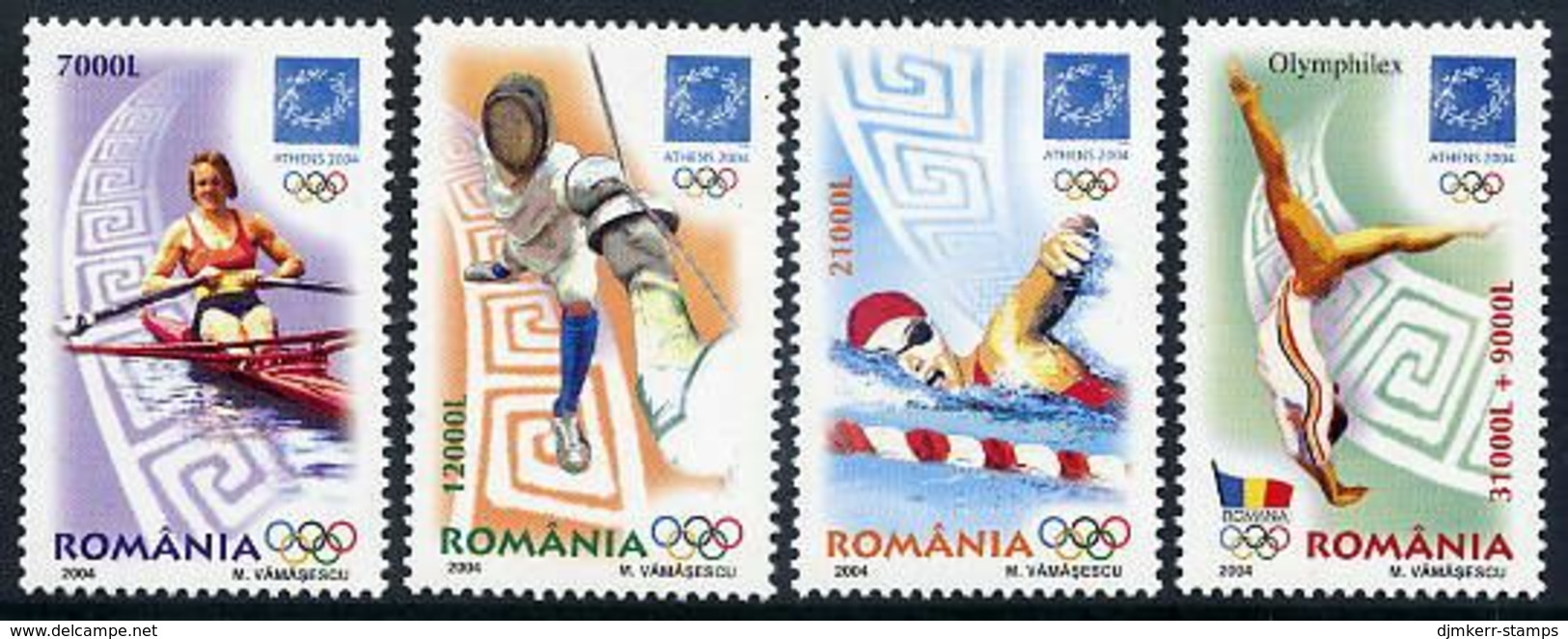 ROMANIA 2004 Athens Olympic Games  MNH / **.  Michel 5853-56 - Unused Stamps