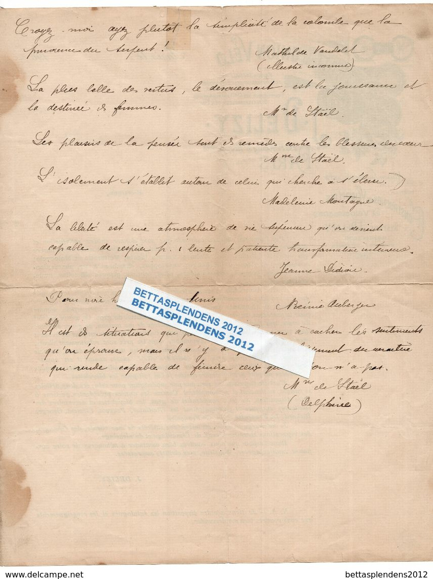 Courrier Illustré - TRAIT D'UNION VELO - J.DELIZY à PARIS - Construction Des Vélocipèdes Et Vélocimanes - Sports & Tourisme