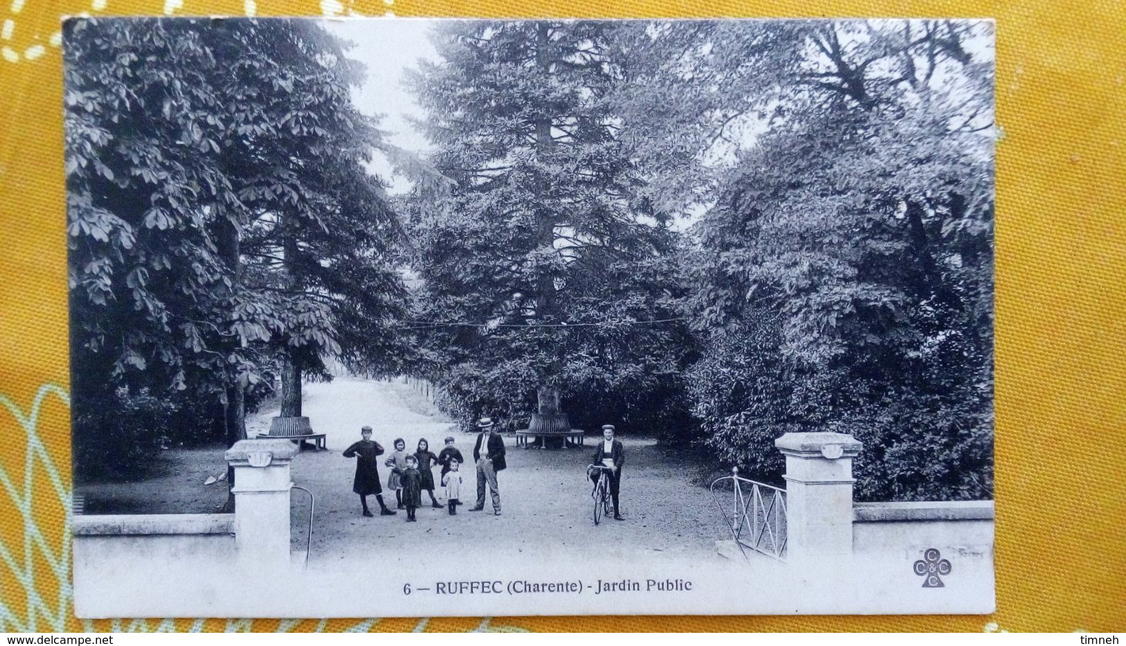 CPA. RUFFEC En CHARENTE - Jardin Public - Carte Animée - Ruffec