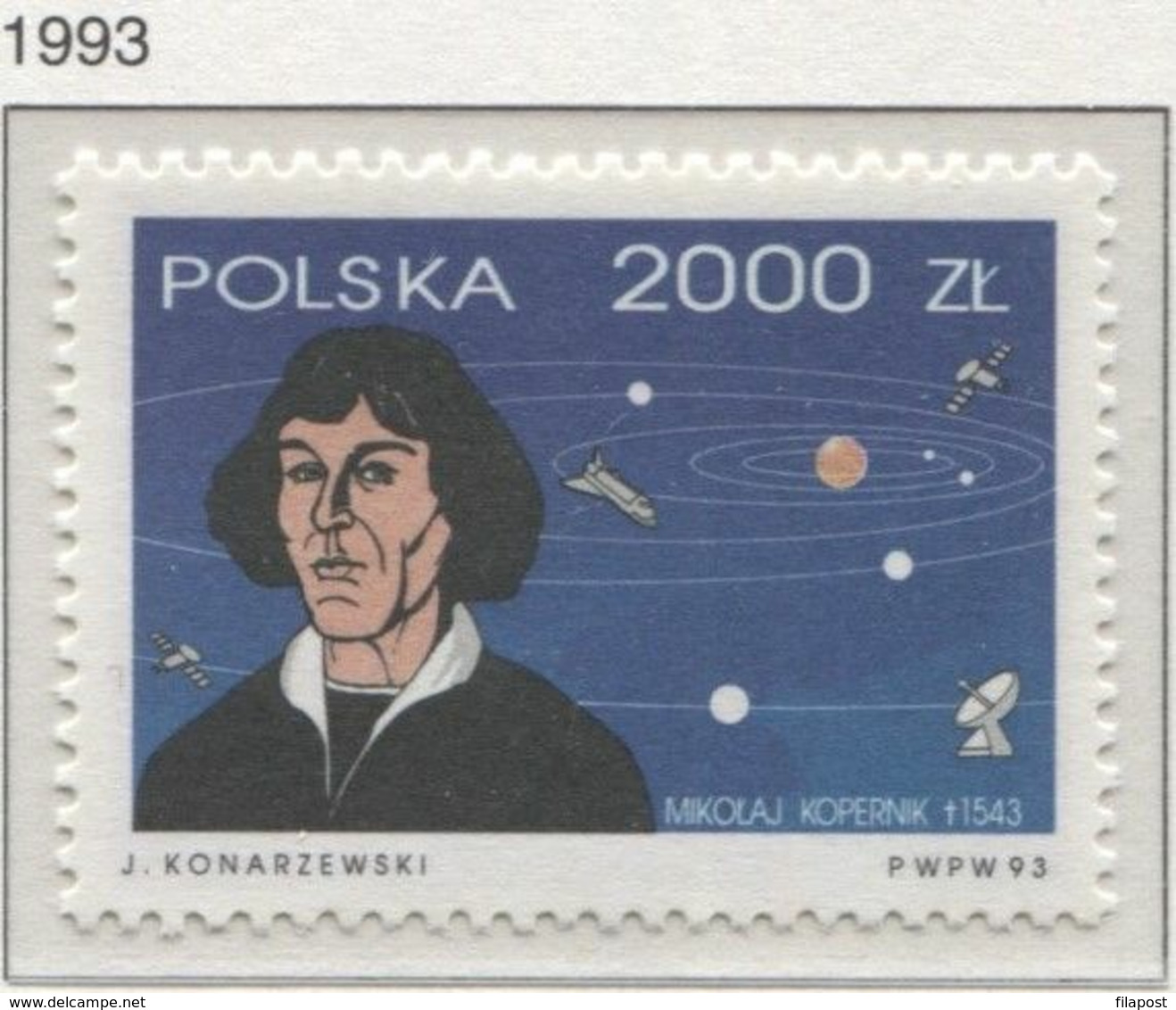 Poland 1993 Mi 3351 Nicolaus Copernicus, Renaissance-era Mathematician And Astronomer MNH ** - Astrologia