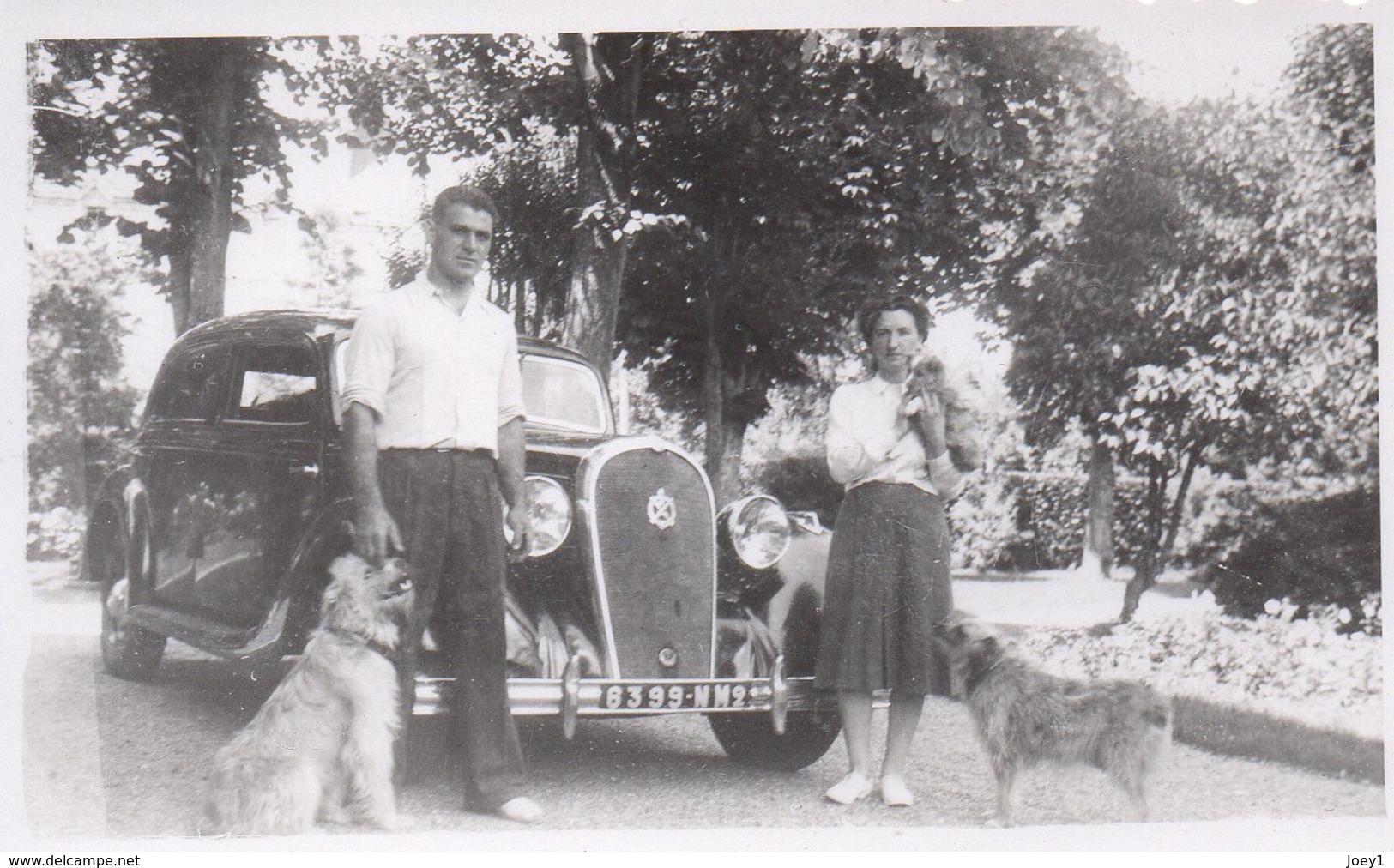 Photo Famille Avec  Voiture  Format 11/6 - Automobile