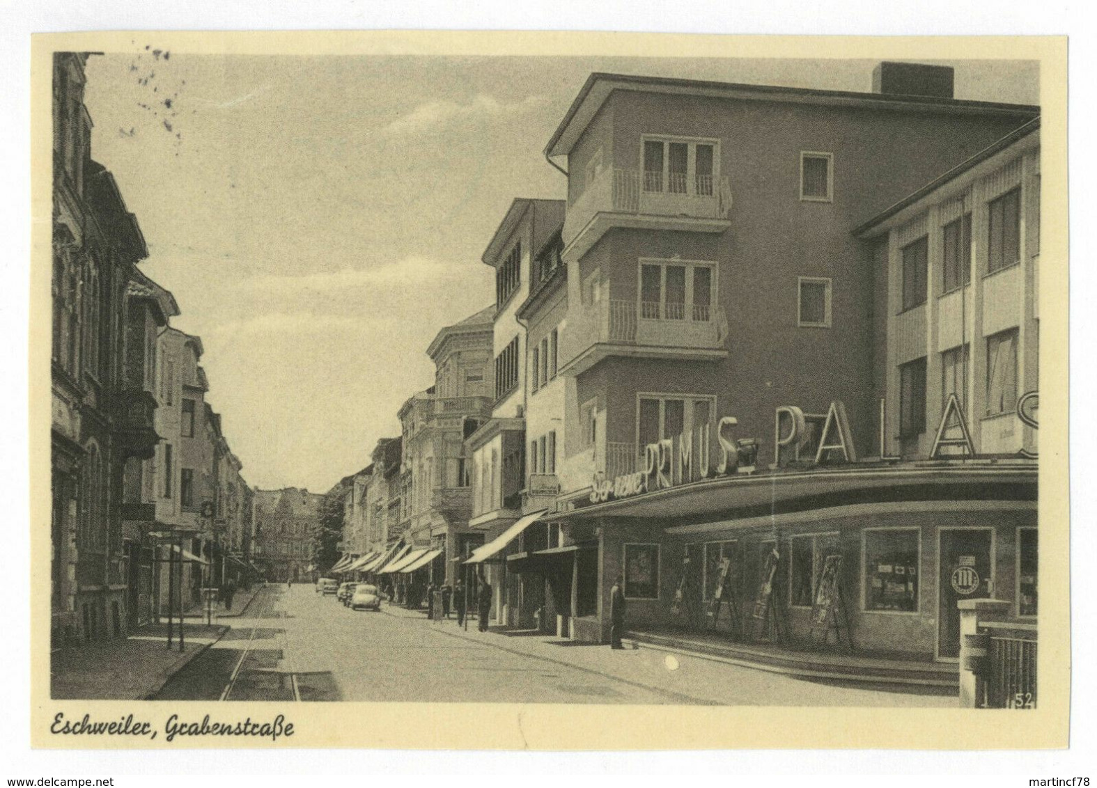 Eschweiler Grabenstraße 1957 Beschnitten Postkarte Ansichtskarte - Eschweiler