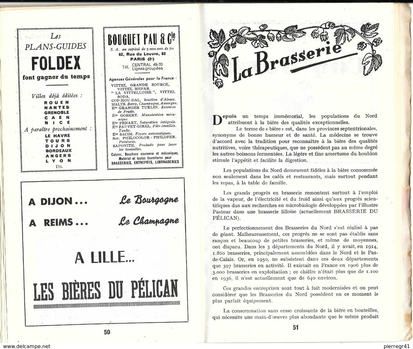 GUIDE-TOURISTIQUE-1950-GUIDE FOLDEX-LILLE/ROUBAIX/TOURCOING-88 Pages Ft 12,5x20;5 Cm-BE