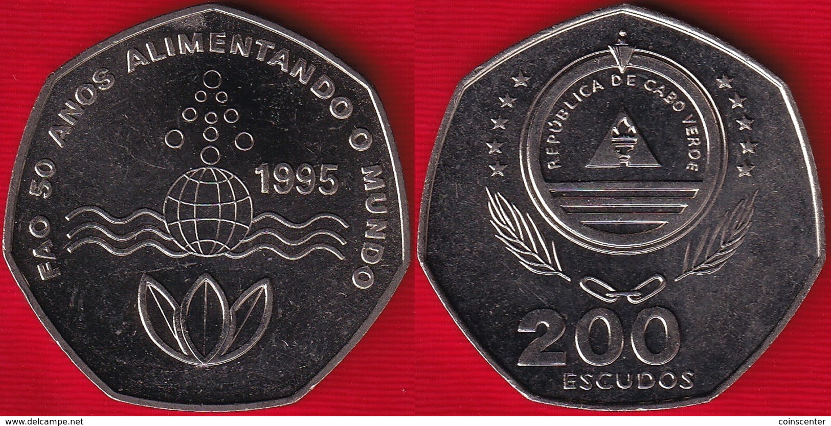 Cape Verde 200 Escudos 1995 Km#34 "50th Ann. Of The FAO" UNC - Kaapverdische Eilanden
