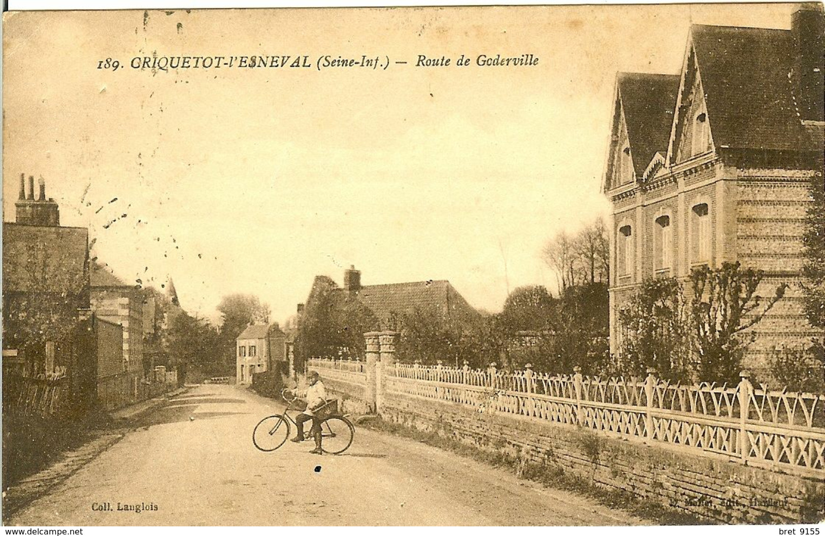 76 CRIQUETOT L ESNEVAL BELLE MAISON SUR LA ROUTE DE GODERVILLE CARTE PAS COURANTE - Criquetot L'Esneval