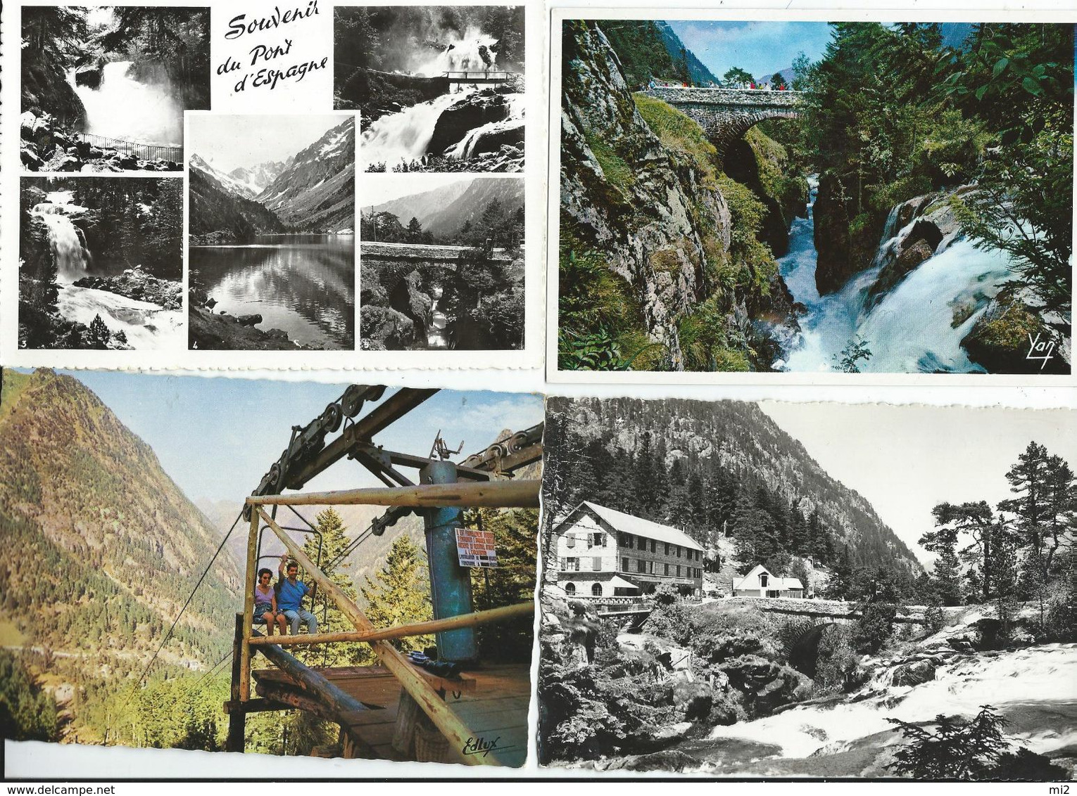 65  lot cauterets pont d'espagne, lac de gaude  lot 38 cartes  tout scanné