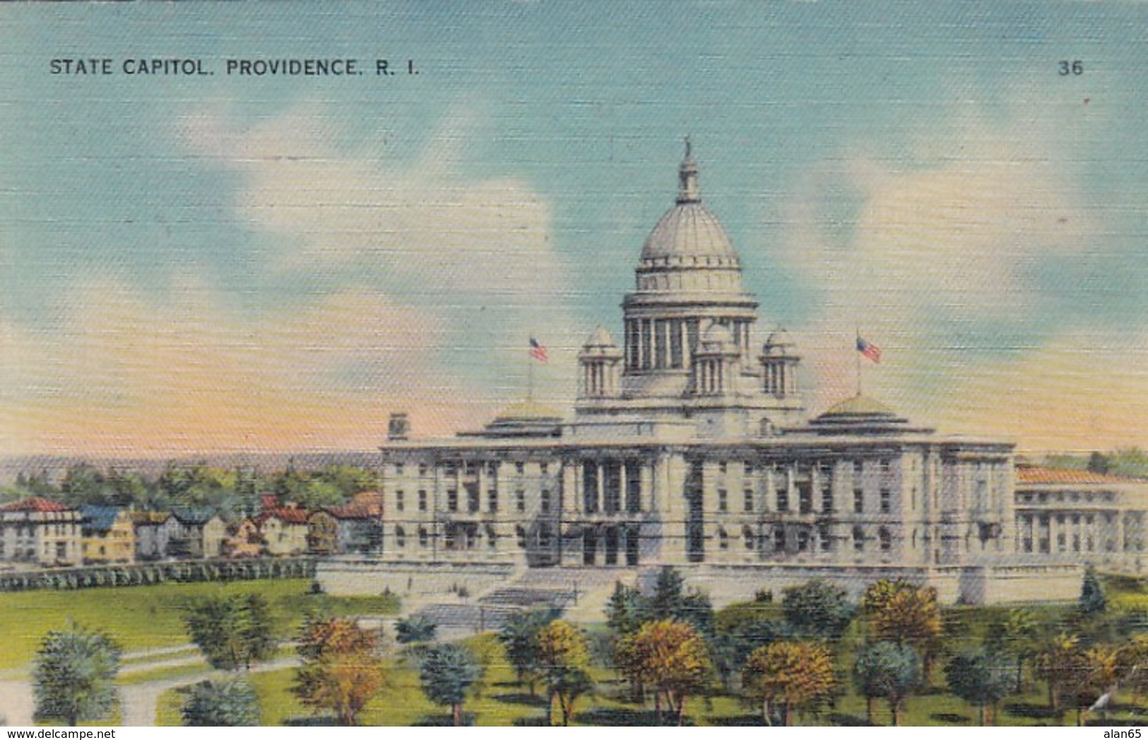 Providence Rhode Island, State Capitol Building, C1940s Postcard - Providence