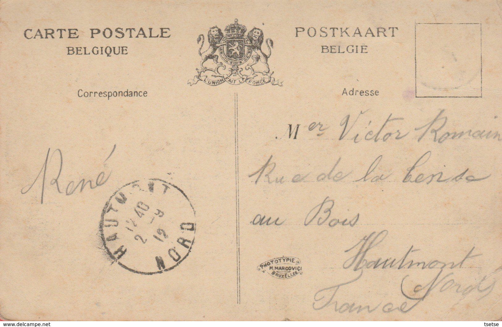 Ath - La Chapelle St. Antoine, Bois Du Renard -1912 ( Voir Verso ) - Ath