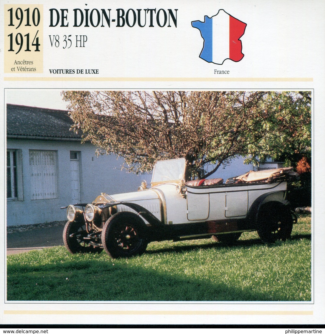 France 1910-1914 - De Dion Bouton V8 35 HP - Voitures