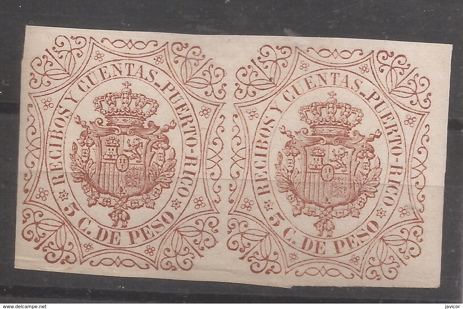 1891 INGRESOS CT FORBIN 7** PUERTO RICO RECIBOS MNH - Puerto Rico