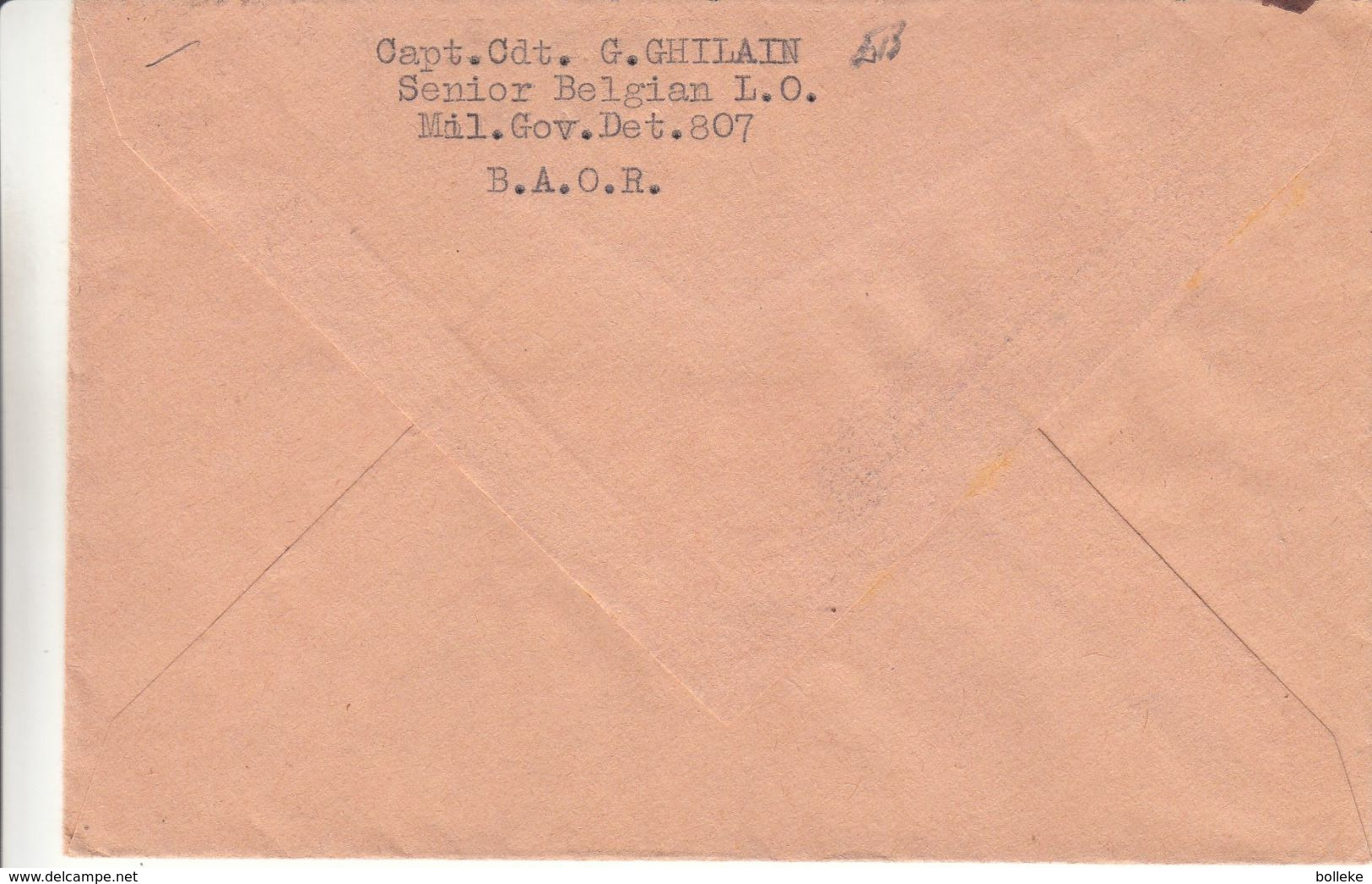 Grande Bretagne - Lettre Militaire De 1945 - Oblit Fieldpost Office - Exp Vers Brugge - Non Classificati