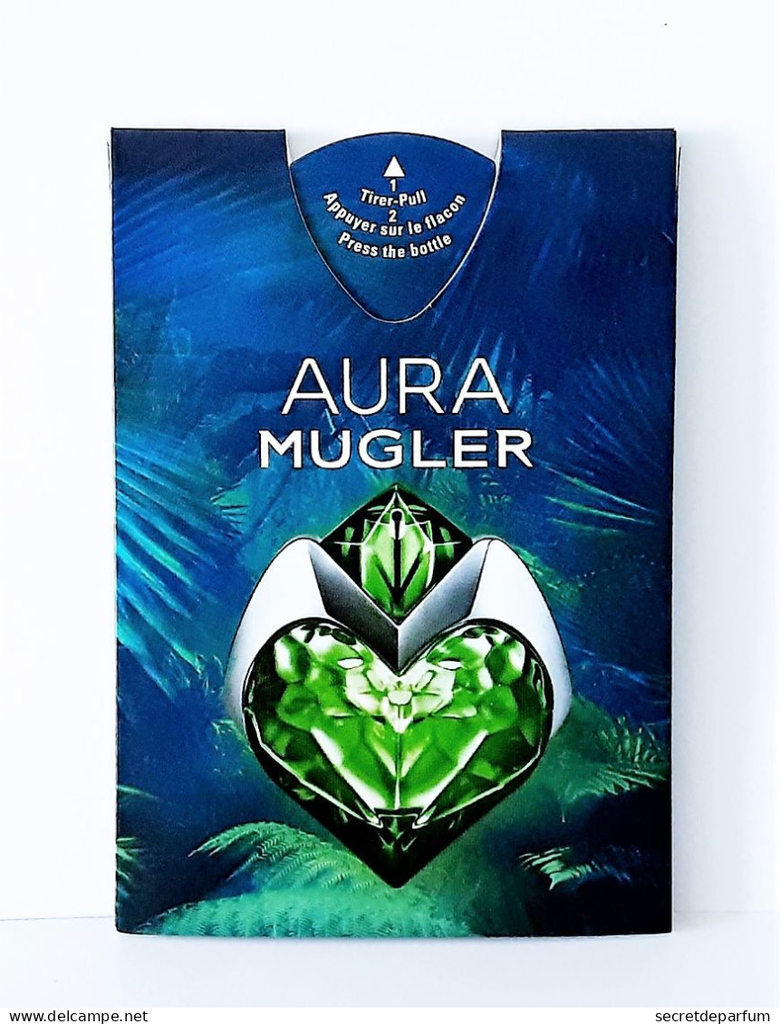 échantillons De Parfum   AURA  De THIERRY MUGLER EDP   Spray Vaporisateur - Echantillons (tubes Sur Carte)