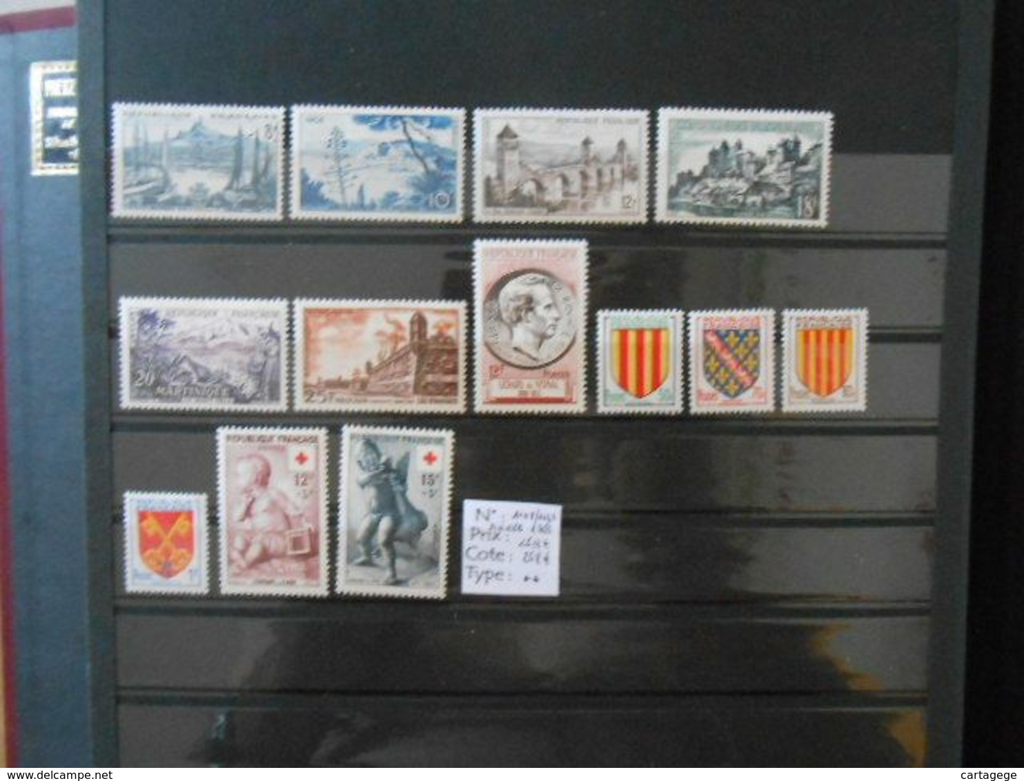 FRANCE ANNEE COMPLETE 1955 (YT 1008/1049)** - 1950-1959