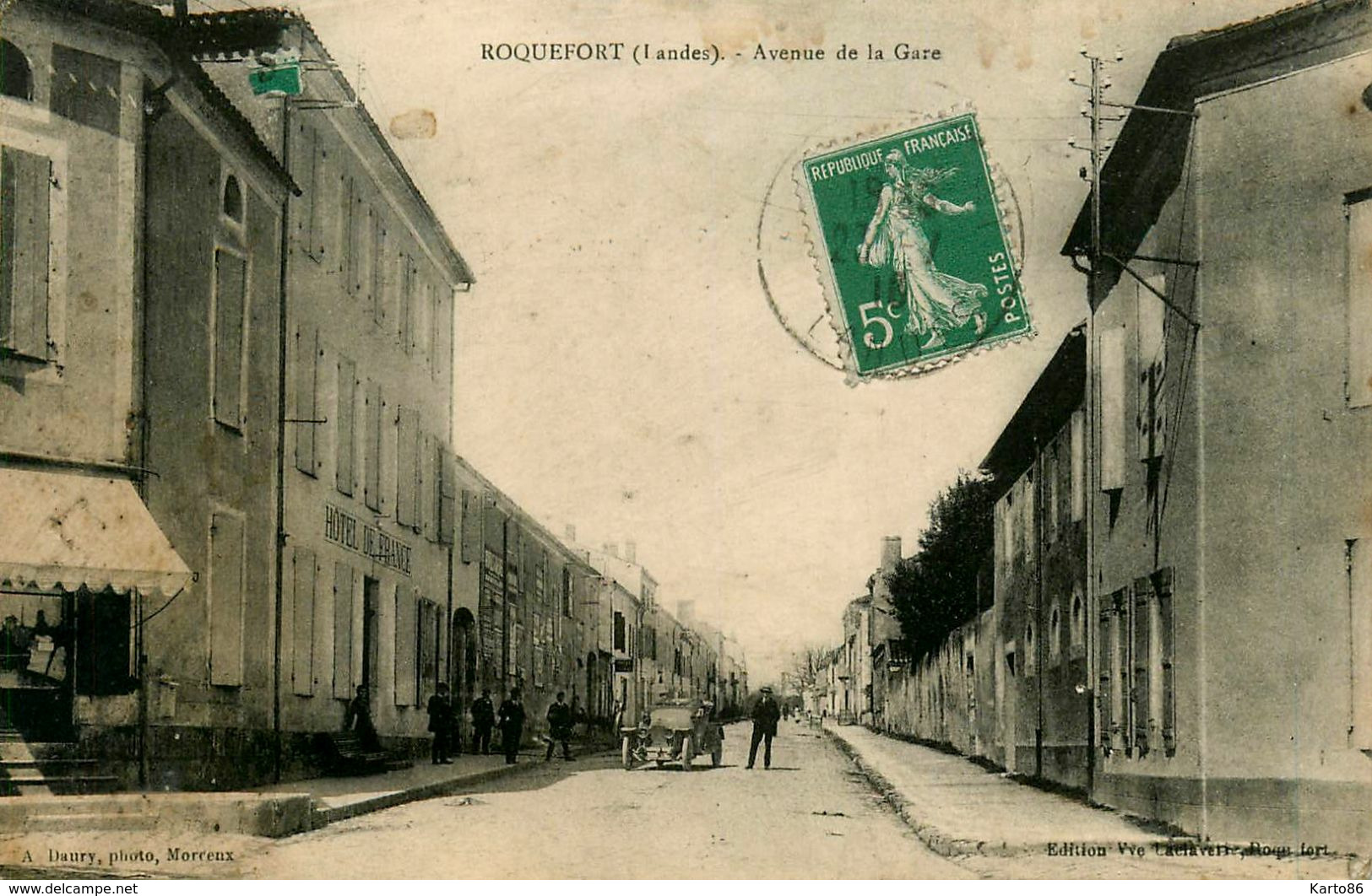 Roquefort * Avenue De La Gare * Hôtel De France * Automobile Ancienne - Roquefort