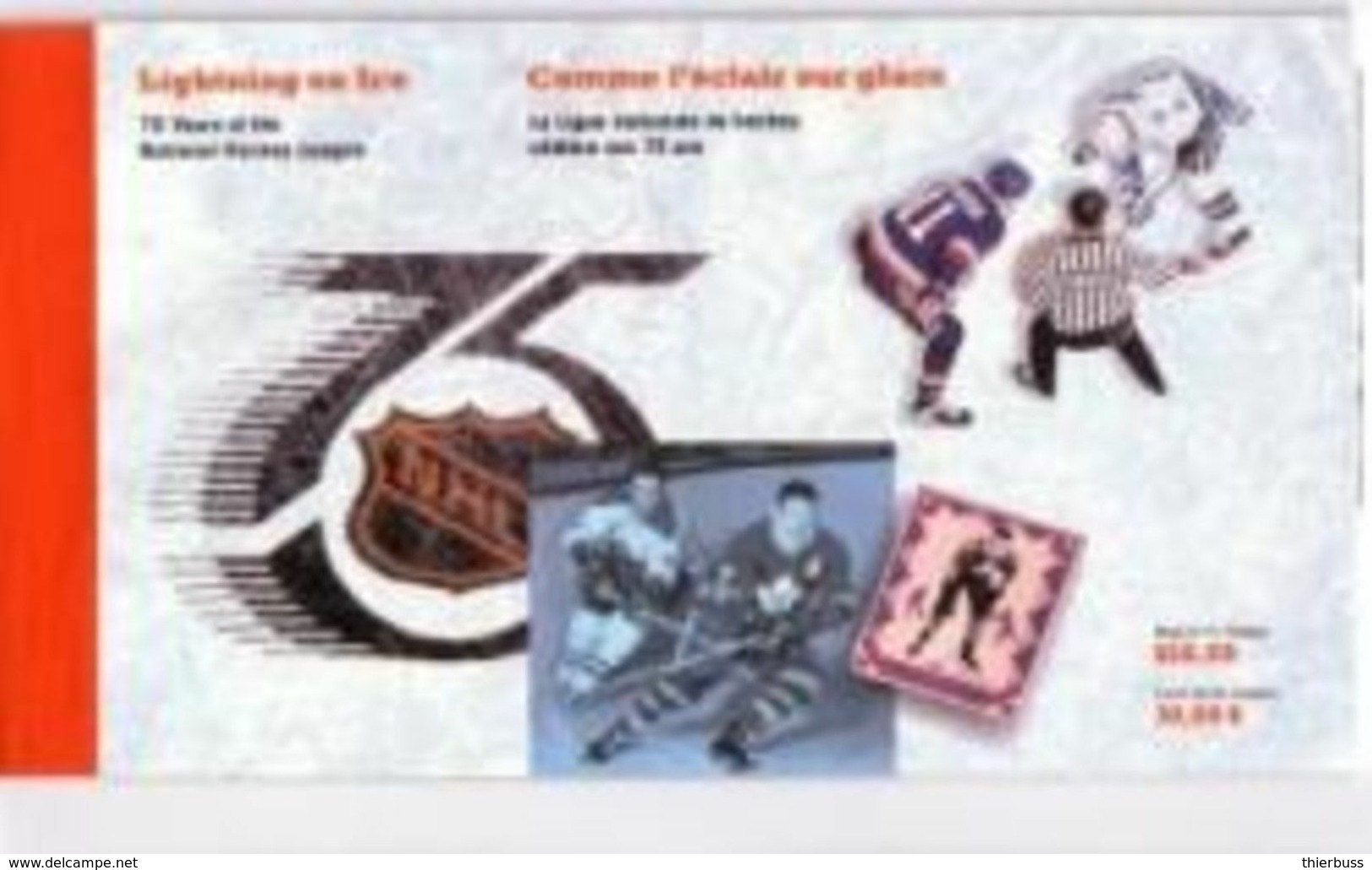 CANADA CARNET Livret PRESTIGE THEME HOCKEY 75 ANS NHL - Hockey (su Ghiaccio)