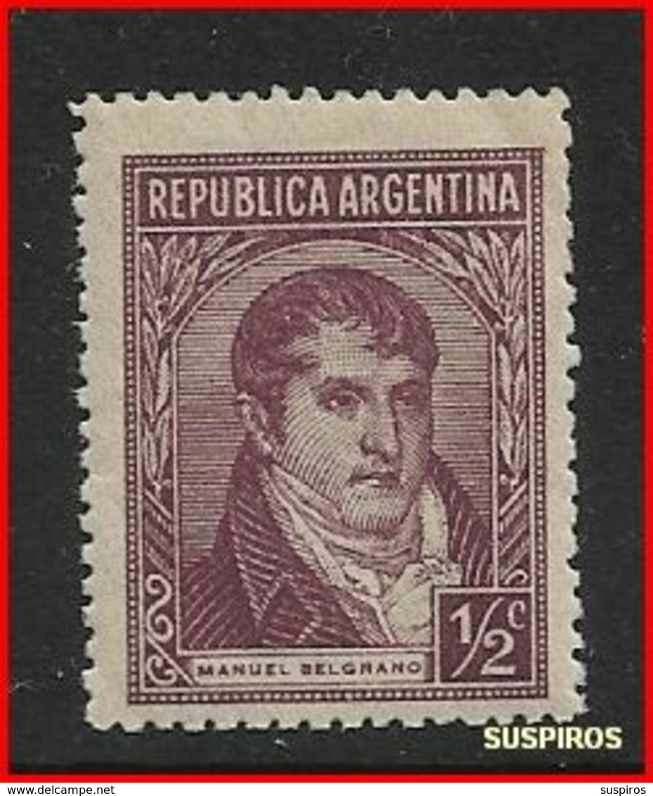 ARGENTINA 1935 Argentini Famosi       MANUEL BELGRANO MINT GJ 736 WM 9 O  MINT - Nuevos