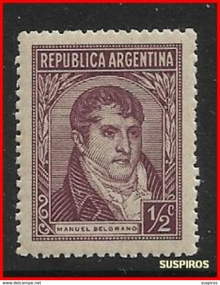 ARGENTINA 1935 Argentini Famosi       MANUEL BELGRANO MINT GJ 736 WM 9 O  MINT - Nuevos