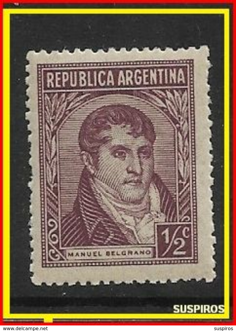 ARGENTINA 1935 Argentini Famosi       MANUEL BELGRANO MINT NO WATERMARK  MINT - Unused Stamps