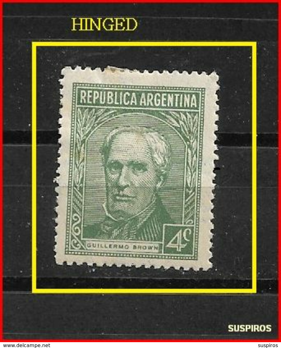 ARGENTINA 1935 Argentini Famosi       GUILLERMO BROWN MINT  GJ  743 * - Nuevos