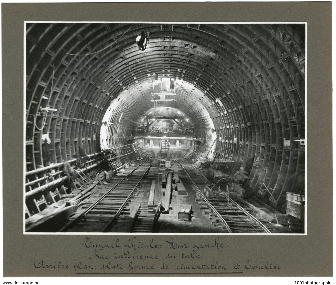 Anvers, Travaux du tunnel sous l'Escaut, finitions, éclairage, inauguration, 25 Tirages originaux d'époque. FG1748