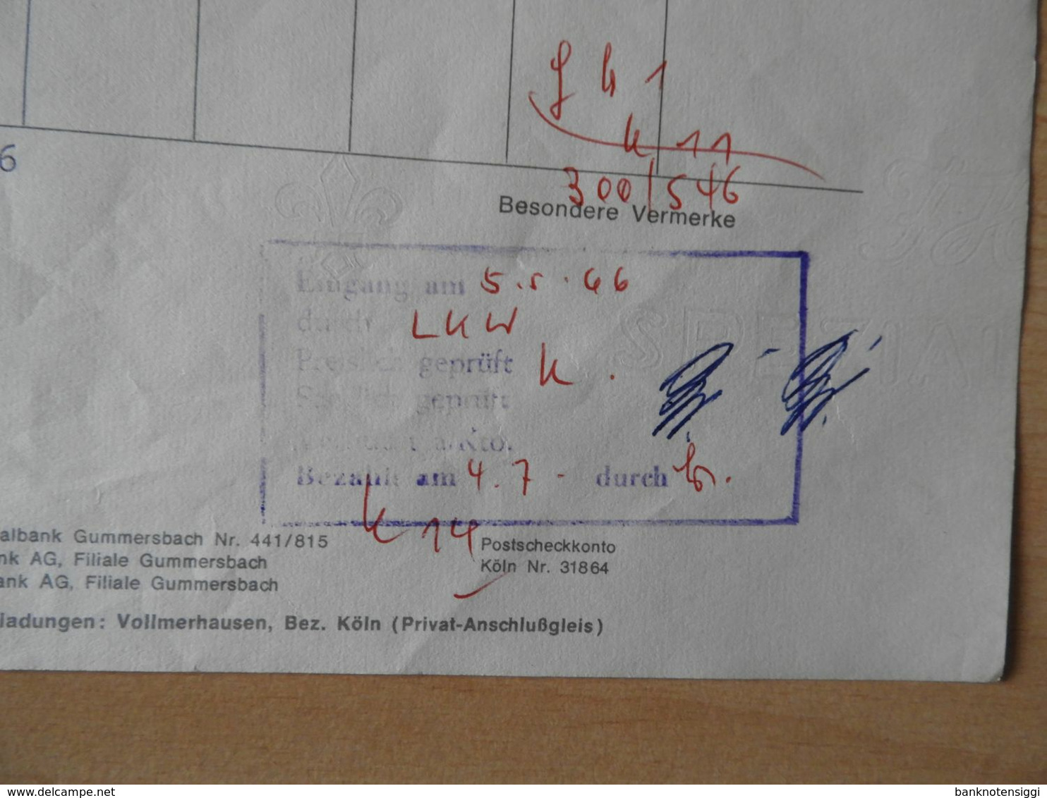 Alte Rechnung Der Hermann Baldus KG Friedrichstal 1966 - 1950 - ...