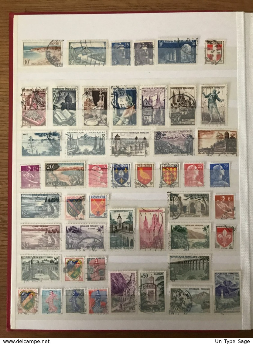 France, Lot collection en classeur 32 pages - OBLITERES - entre 1900 et 2005 - (33 photos) - (L096)