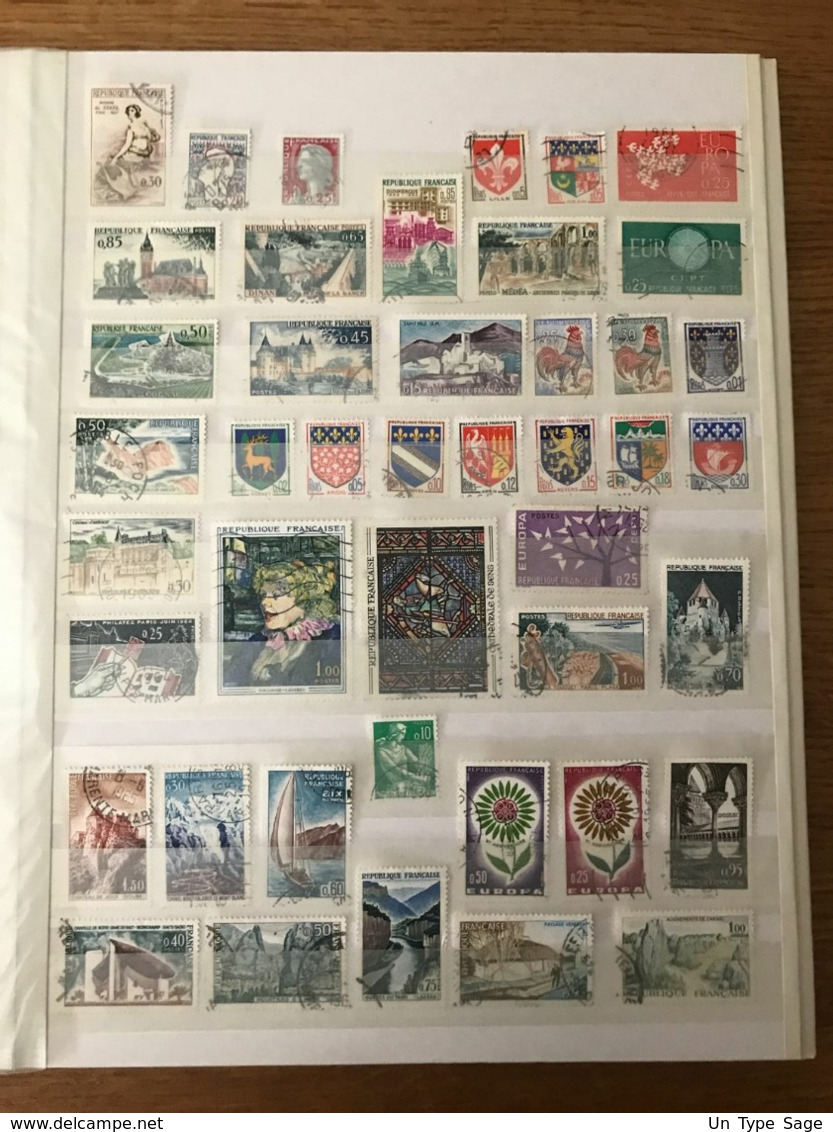 France, Lot collection en classeur 32 pages - OBLITERES - entre 1900 et 2005 - (33 photos) - (L096)