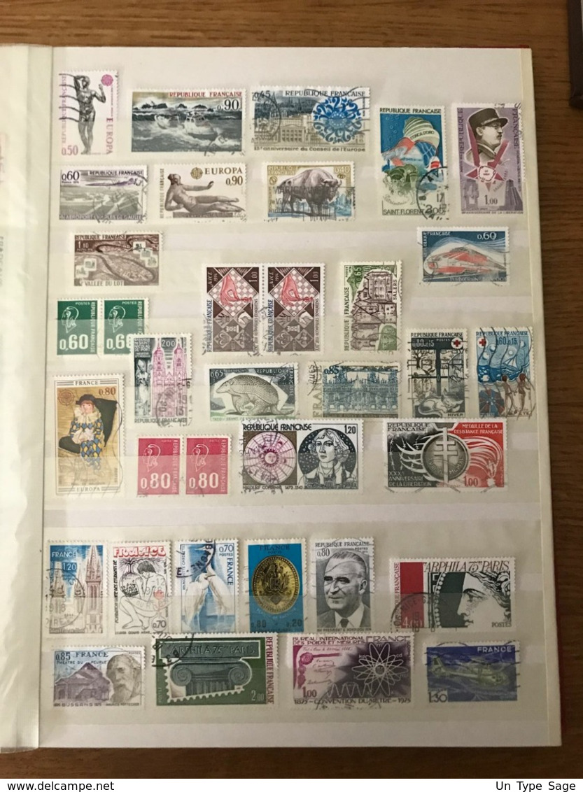 France, Lot collection en classeur 32 pages - OBLITERES - entre 1900 et 2005 - (33 photos) - (L096)