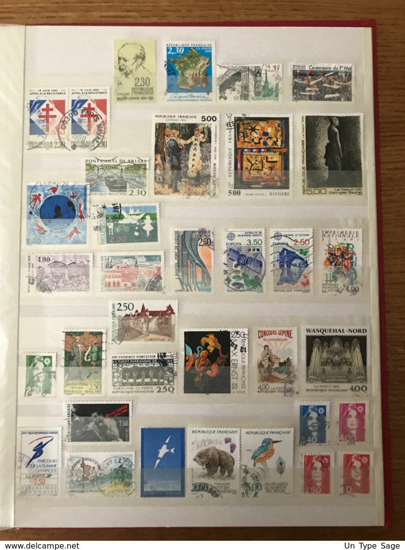 France, Lot collection en classeur 32 pages - OBLITERES - entre 1900 et 2005 - (33 photos) - (L096)